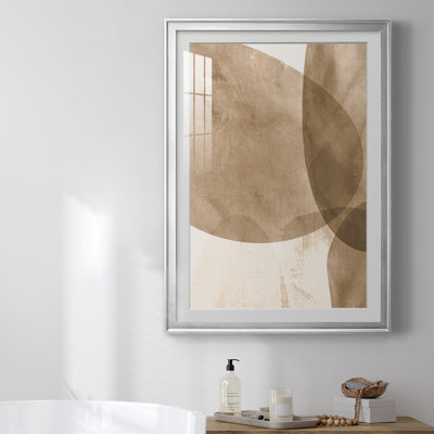Objet neutre I - Encadré sous verre acrylique, grand tableau mural pour salon