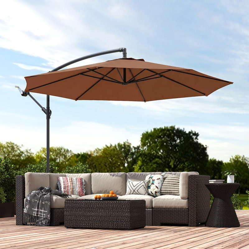 295cm Cantilever Parasol, Brown