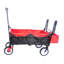 Chariot pliant d'extérieur - Chariot pliable robuste avec cadre en acier et porte-gobelet, adapté à différents trottoirs