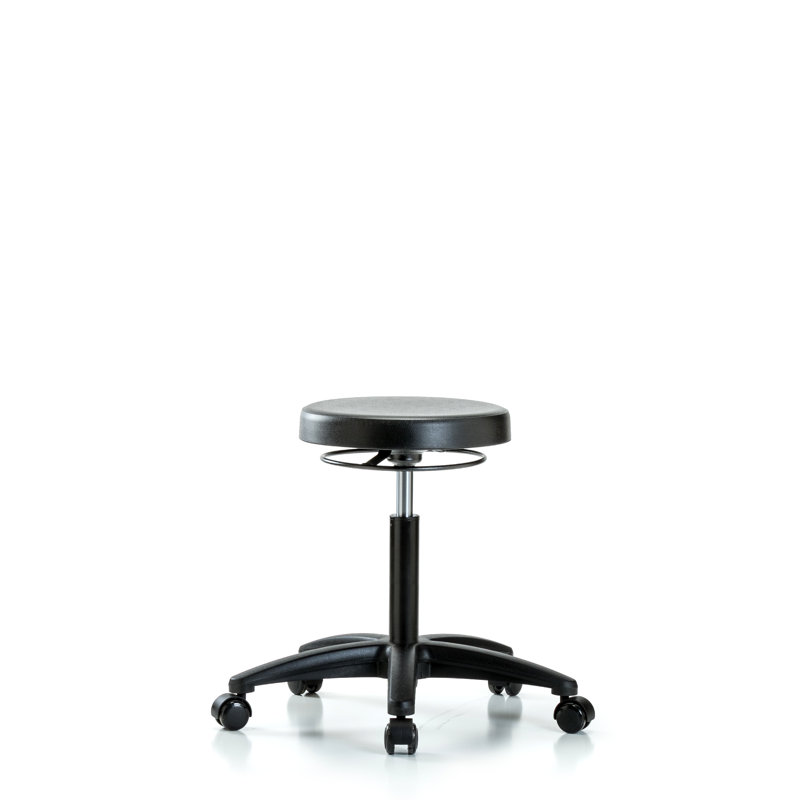 Calla Adjustable Height Ergonomic Lab Stool, Casters