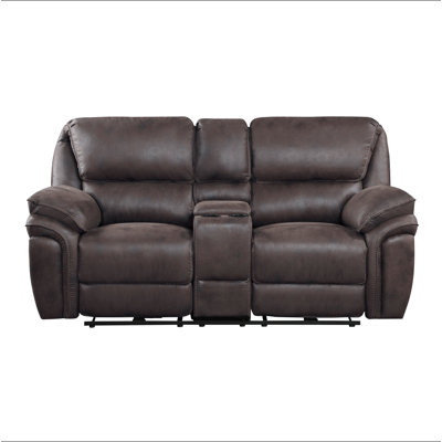 Plush Modern Design Living Room Power Reclining Loveseat Brown Microfiber Upholstery USB Port Solid Wood Frame Furniture 1Pc