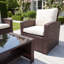 Pallini 4 Piece Rattan Patio Set-568452223