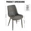Ensemble de 4 chaises de salle à manger Leathaire, chaise d'appoint sans accoudoirs avec pieds en métal Mid-Century-545861787