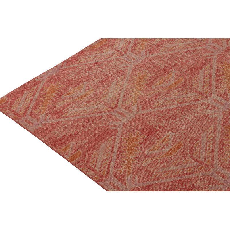 Distressed Homage Handmade Kilim Wool Geometric Area Rug, Rectangle 9' x 12'