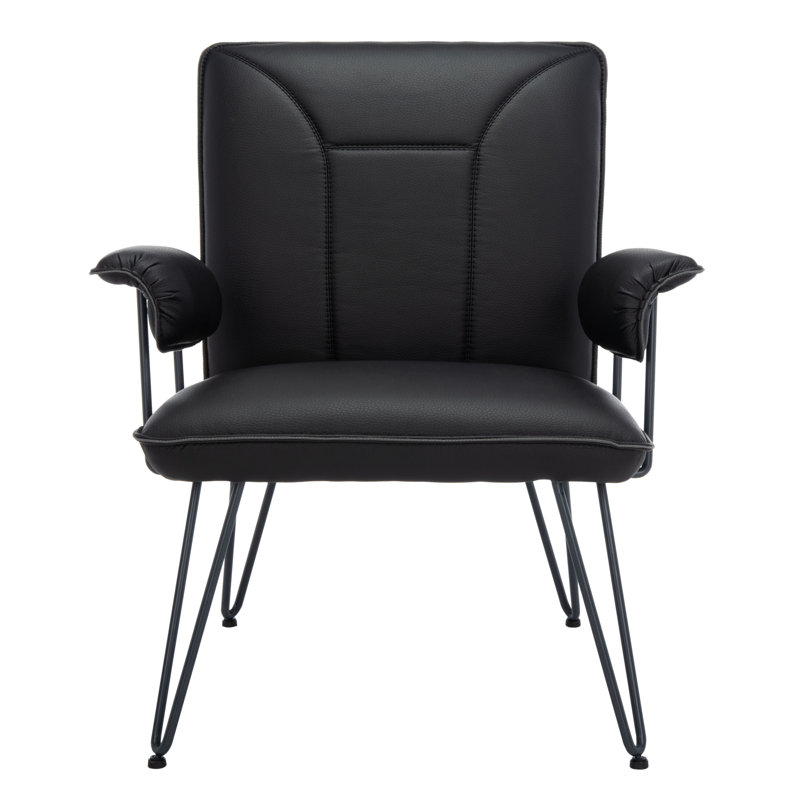 Dormilee Faux Leather Armchair, Black