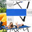 Lit de camping pour 2 personnes pour adultes conçu par - 50 po de large, portable avec support, lit surélevé pour l'extérieur, colis bleu, bonheur,