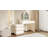 Luxury 2-in-1 Vanity Table with Leather Finish, 3-Color LED Lighted Mirror, Modern Makeup Vanity Desk with Nightstand Design, Dressing Table with 5 Storage Drawers, Beige