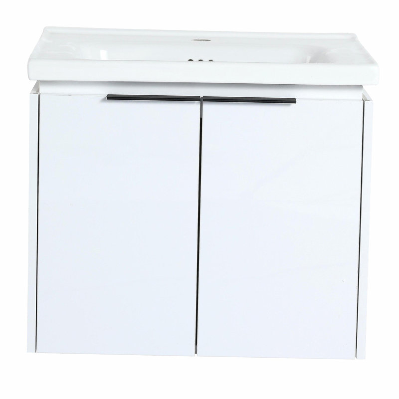 Meuble-lavabo de 24 po à porte coulissante convenant aux petites salles de bain