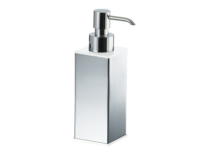 Aleja Soap Dispenser, Chrome/White