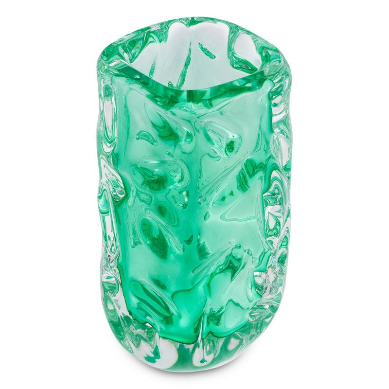 Vase Avoir Turquoise Green Glass