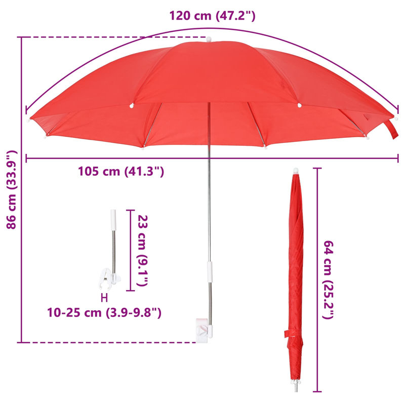 Parasol, Red