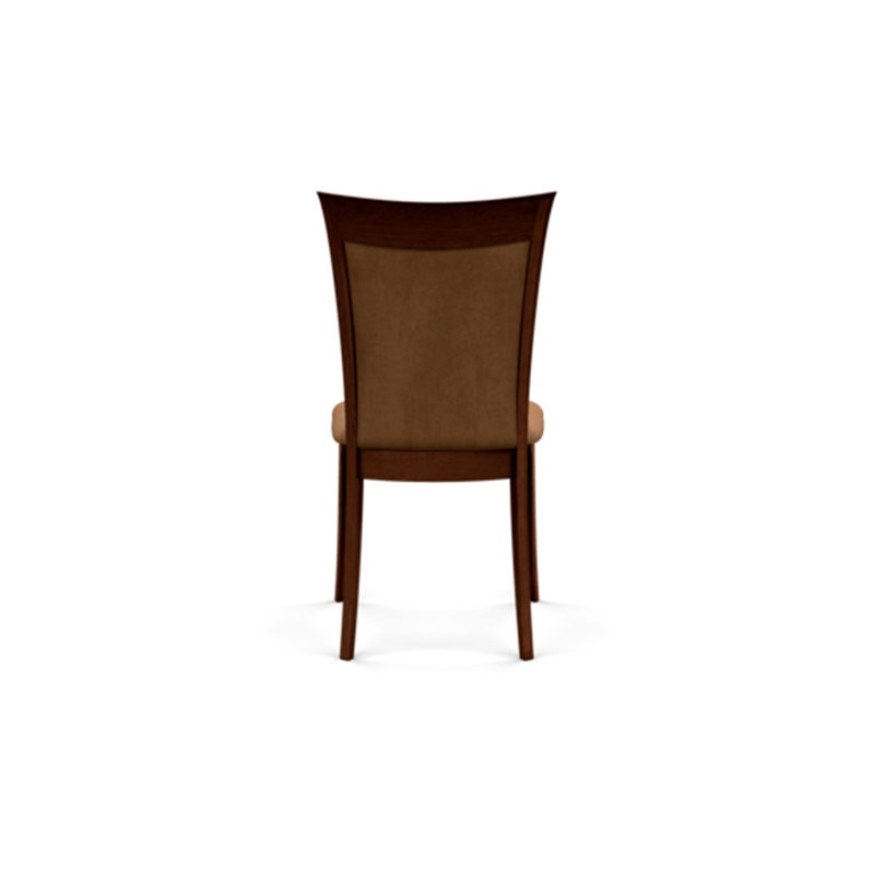 Morgan Leather Dining Chair, Cognac Cherry, Onyx Microsuede