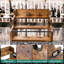 Solid Wood Tabletop Wine Bottle Rack Brown