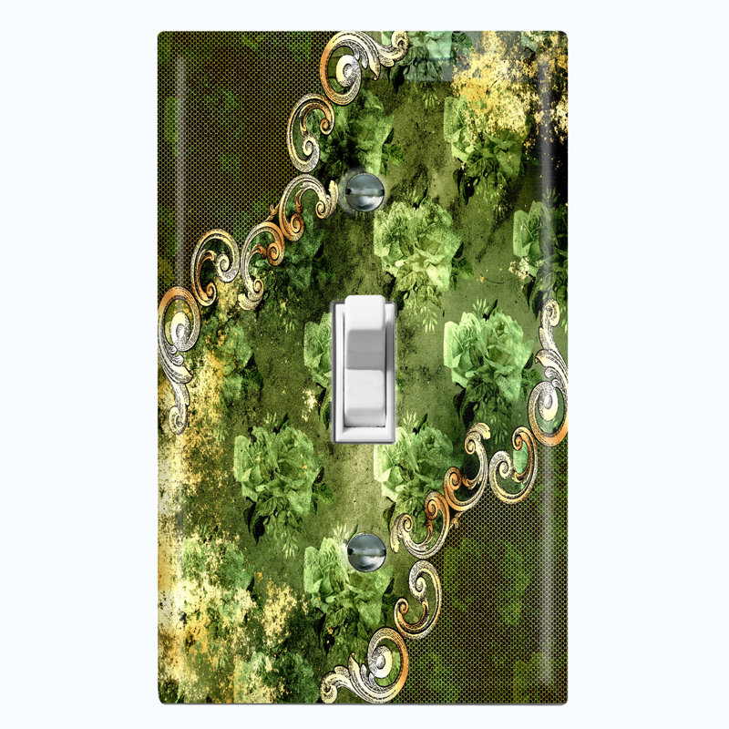 Patterned 1 - Gang Toggle Light Switch Standard Wall Plate