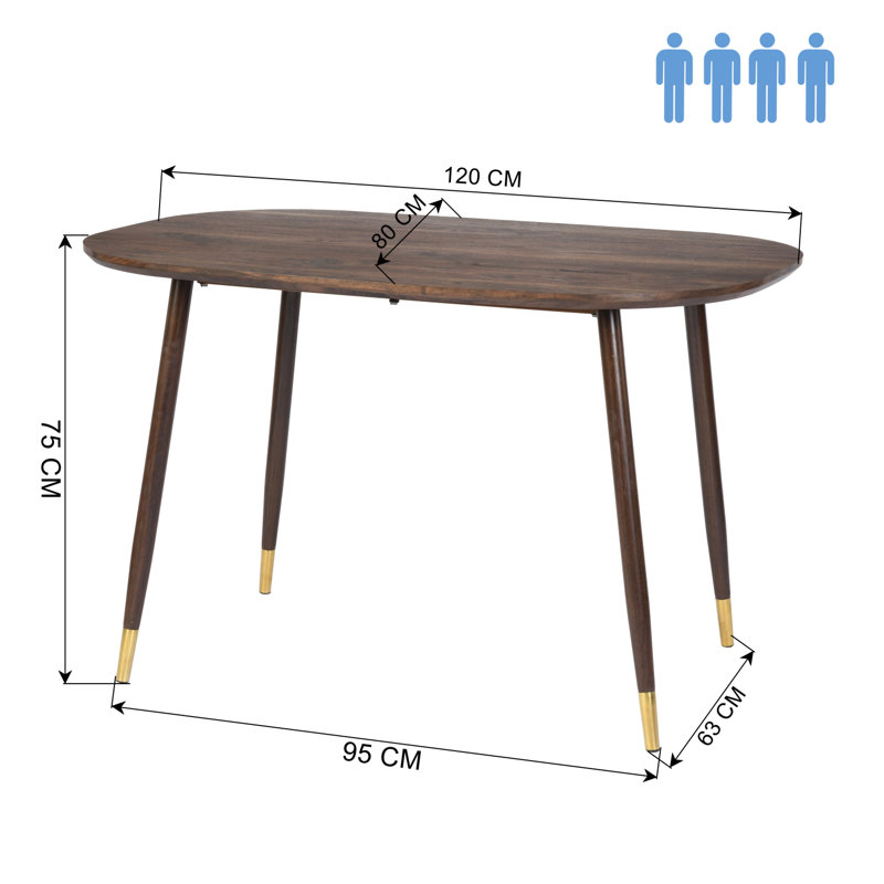 Albieri Oval Metal Base Dining Table, 75 x 120 x 80cm