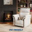 Fauteuil inclinable électrique, pivotant, inclinable avec port de charge, accoudoirs à double couche et poche latérale, revêtement en chenille-1919636585