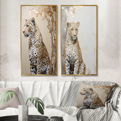 Cheetahs Fleeting Moments - Cheetah Canvas Art Print Set Of 2