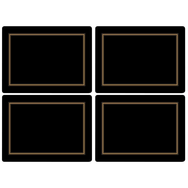 Napperons classiques de 15,7 x 11,7 po par Pimpernel, Noir