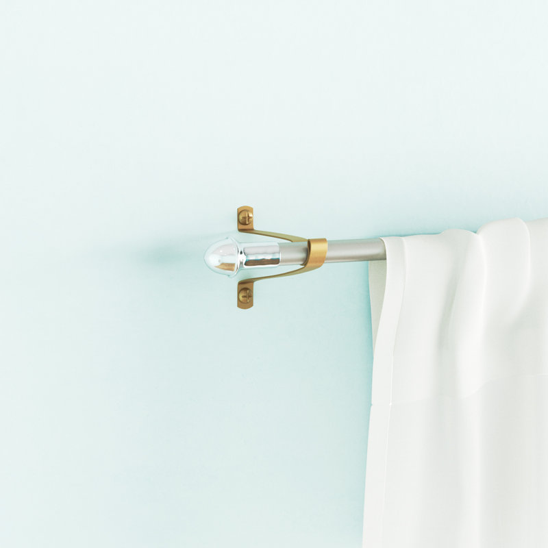 Mounting Bracket Set for 7/16" Diameter Curtain Rods, 2" Clearance - Basics by Wayfair™