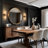 Linear 2-Lights Cooper Wall Sconce Dimmable Vanity Light Powder Room