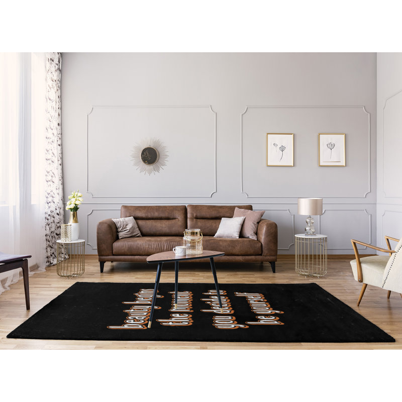 Quotes Chenille Indoor Rug, Rectangle 9' x 12'