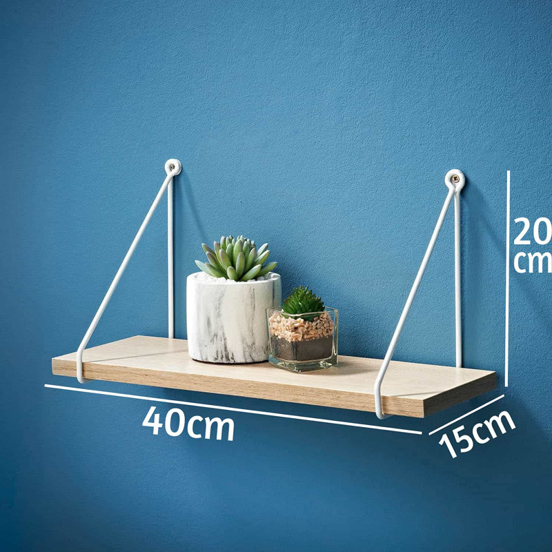 Addre Floating Shelf, 20cm H x 40cm W x 15cm D, Oak
