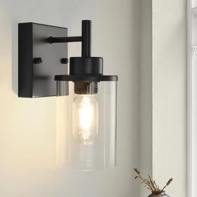 Luminaires de meuble-lavabo noir industriel rétro