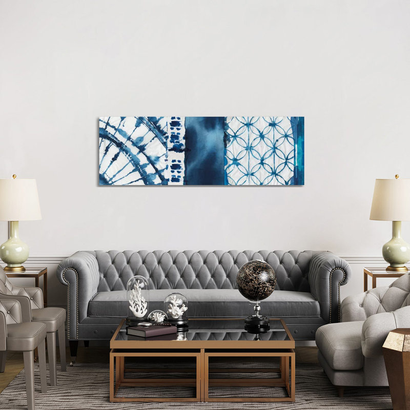 Shibori Patchwork II by Aimee Wilson - Wrapped Canvas Panoramic Painting, 152.4 cm H x 50.8 cm W x 3.175 cm D
