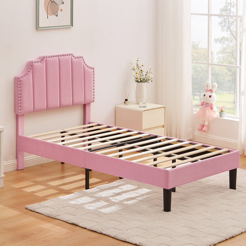 Ensemble de chambre à coucher avec cadre de lit et table de chevet 2 pièces (ensemble de 2), Simple