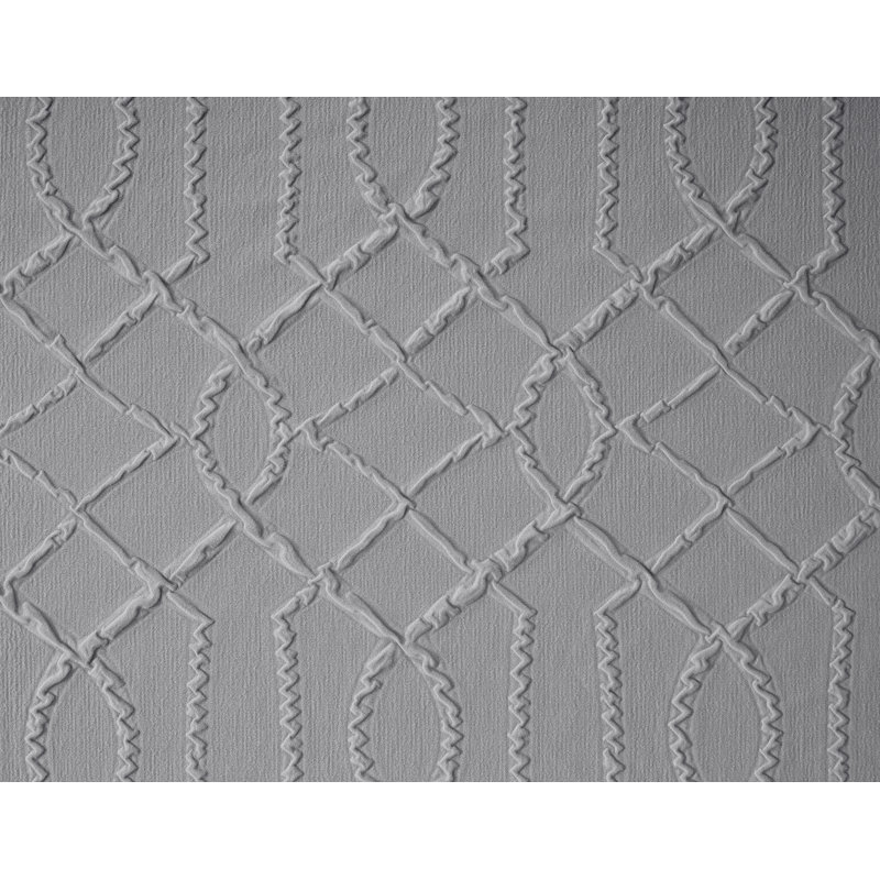 Wyatt Embossed Grey Medallion Shower Curtain, 72" x 72"