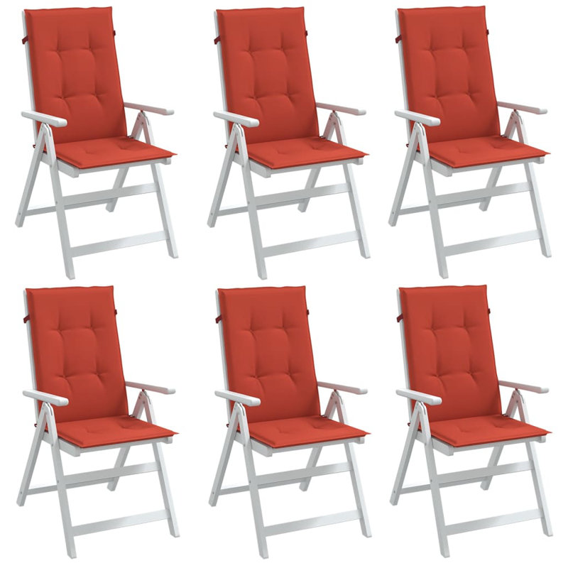 Coussins de chaise à dossier haut Latitude Run® 4 pièces 47,2 po x 19,7 po x 2,8 po, Rouge