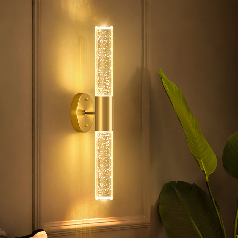 Modern Crystal Led Wall Light, Gold