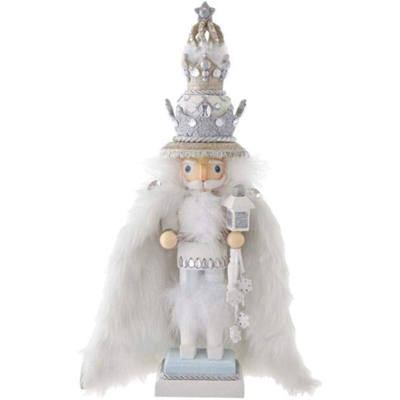 Kurt Adler Hollywood Wooden Nutcracker Collection, White Fur King 18in