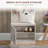 Rustic Hall Tree With Shoe Storage Bench, Entryway Bench With Coat Rack, Accent Coat Tree With Storage Shelves For Hallway, Mudroom Wood Grain