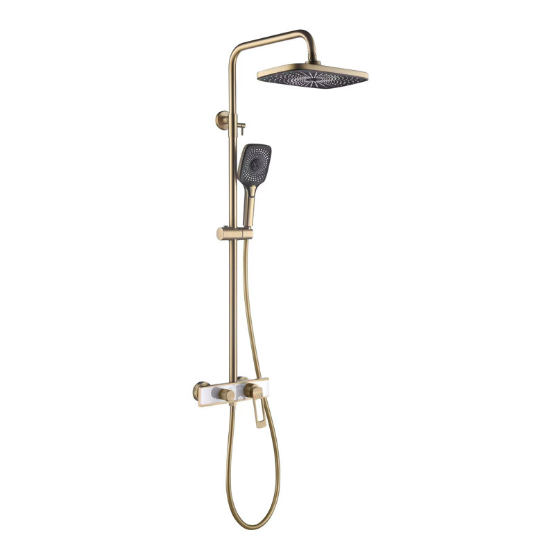 All-In-One Kit with Rough in-Valve, Brushed Gold