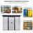 8x6 Ft Metal Garden Shed, With Rust- Material & Spacious Interior White Black Tool Ft, Steel Extra Hooks-118124177-118124179