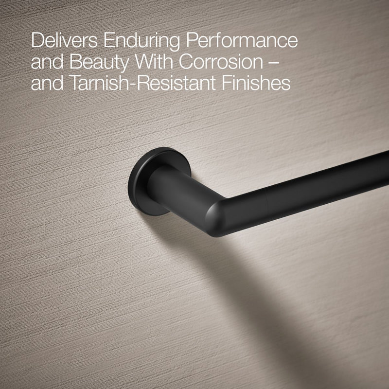 Components Towel Bar, 3" H x 25.75" L x 1.75" D, Matte Black