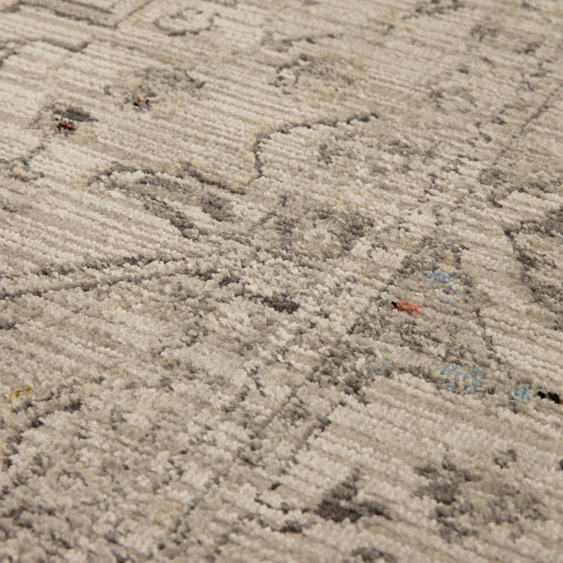 Beimnet Machine Woven Beige/Grey Indoor Rug, Rectangle 200 x 290cm