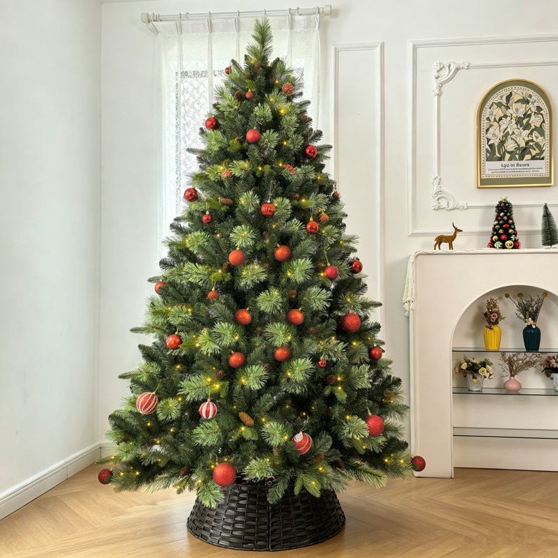 Arbre de Noël artificiel pré-éclairé avec lumières DEL, 7' H