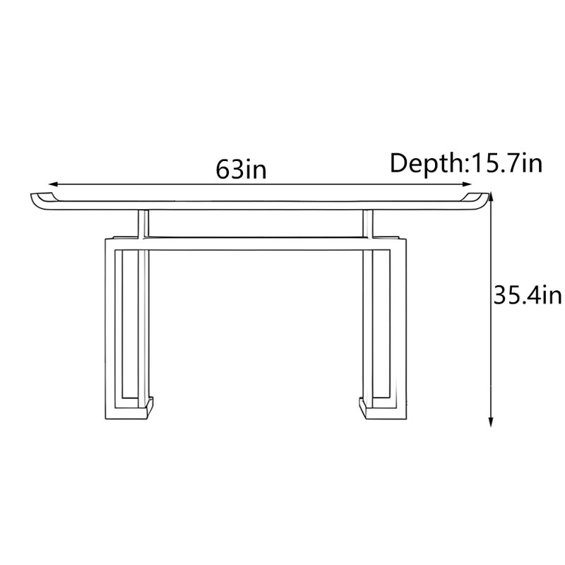 Nouvelle console en bois massif de style chinois, H 35,4 po x l 63 po x P 15,7 po