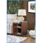 Table basse moderne en placage de bois de cerisier avec prise USB, porte-gobelet coulissant et amp; Armoire de rangement-121049639