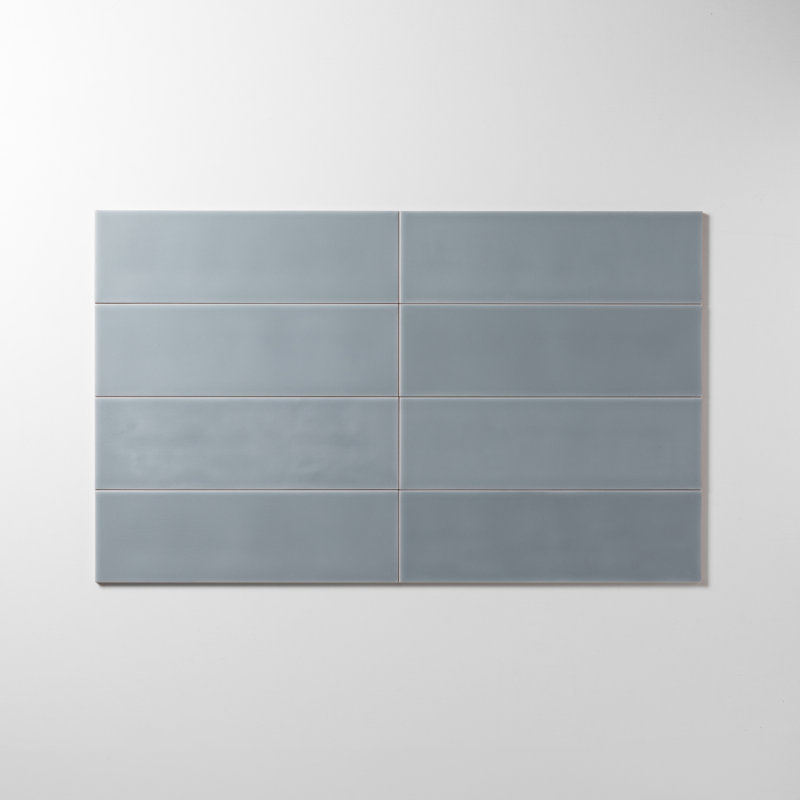 Bedouin 3.5" x 12" Blue Matte Ceramic Subway Wall Tile, Blue Matte