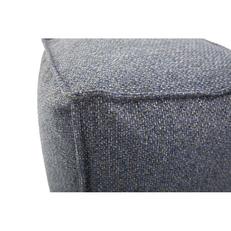 Pouf rond de 20 po de largeur, Indigo
