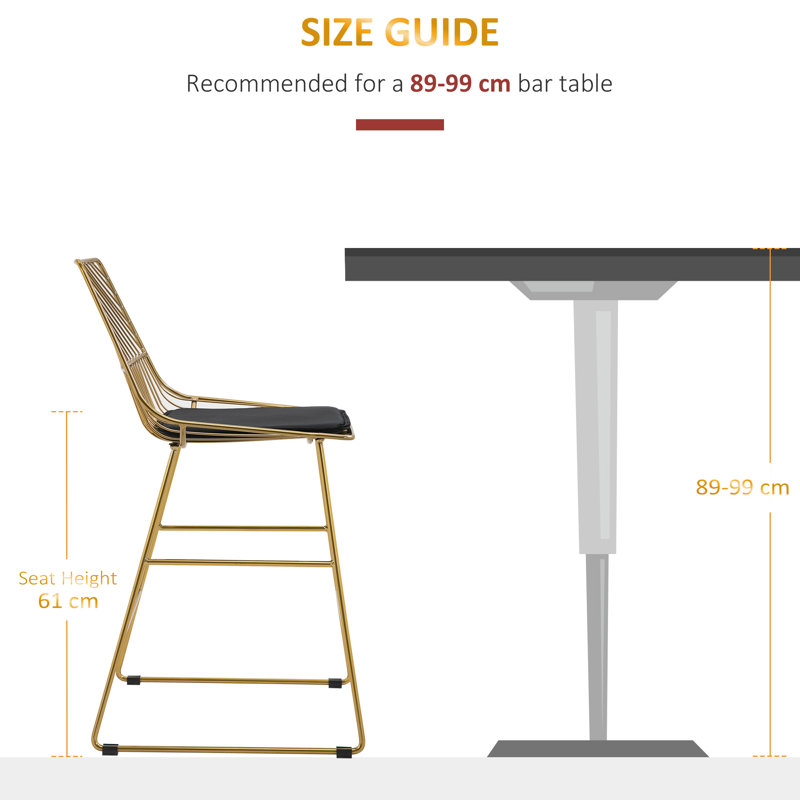 Abduljalil Upholstered Counter Stool with Metal Frame