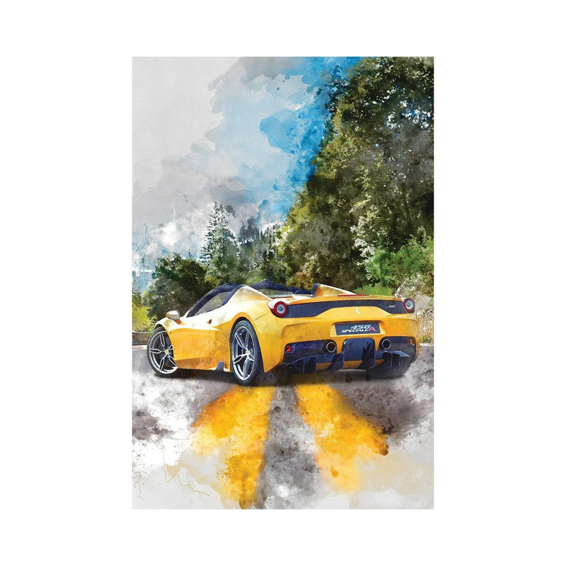 Ferrari 458 Speciale Apert by Gab Fernando - Wrapped Canvas Print, 30.48 cm H x 45.72 cm W