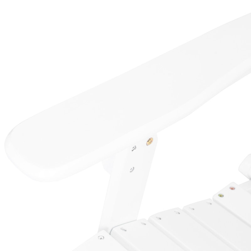 Chaise en bois blanche, pliable et élégante pour un repos extérieur confortable, Blanc