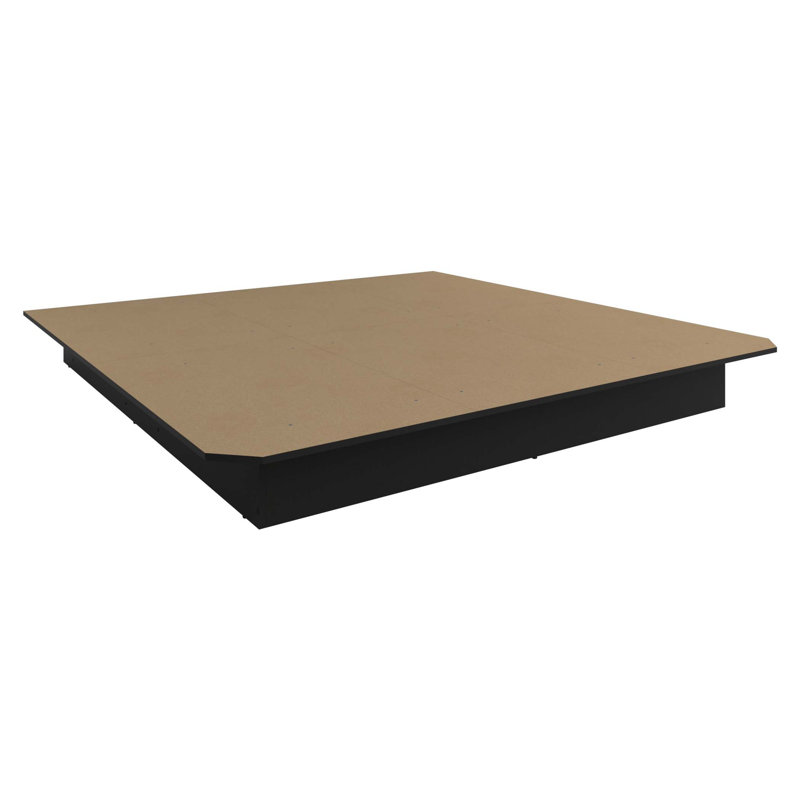 Suad Platform Bed - Easy Assembly, No Box Spring Required, King, Black