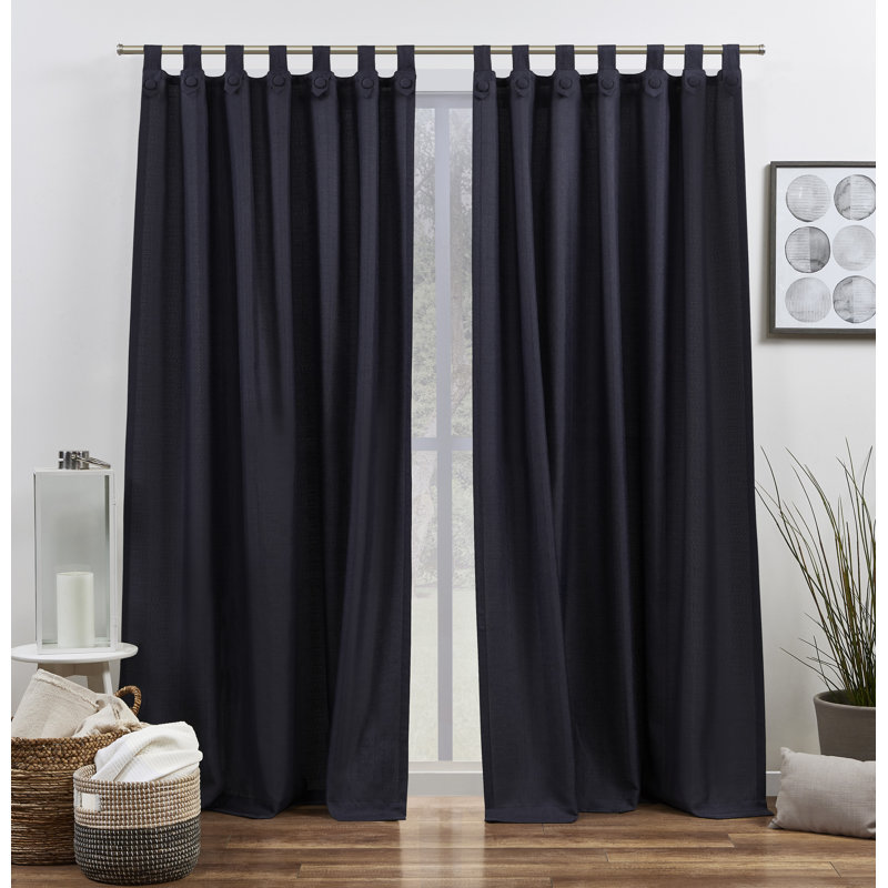 Jianyu Polyester Semi Sheer Curtain/Drape, 54" W x 84" L, Blue