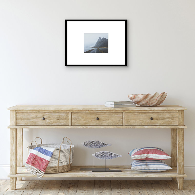Cadre photo Americanflat 18 x 24 - Utiliser comme cadre 8 x 10 avec passe-partout ou cadre 18 x 24 sans passe-partout - Cadre photo fin avec plexiglas - noir