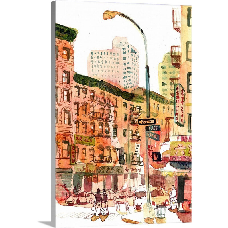 " Chinatown, New York City " by Eleanor Doughty, Wrapped Canvas, 30" H x 20" W x 1.25" D
